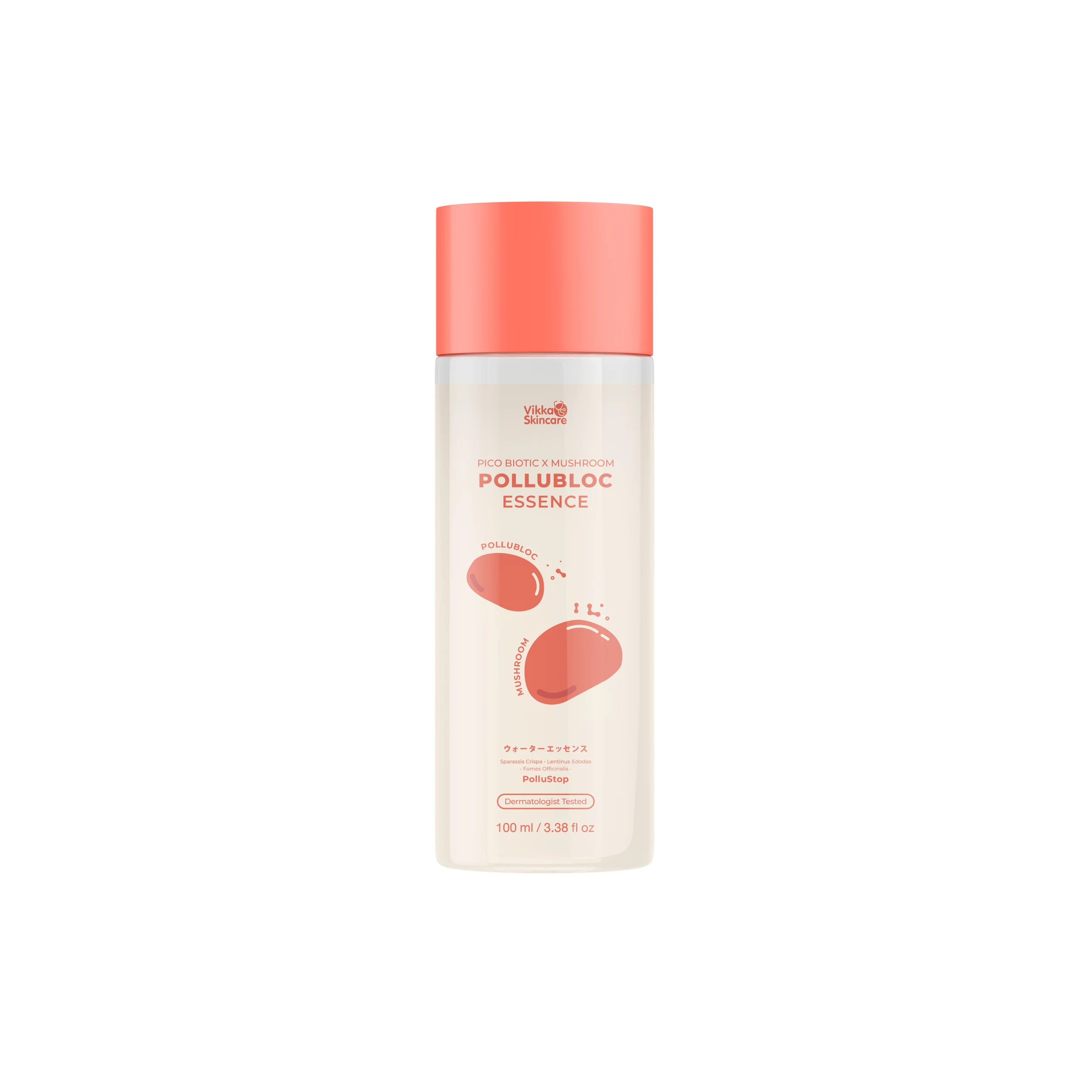 VIKKA SKINCARE Pico Biotic x Mushroom น้ำตบเห็ดหมอกุ้ง เอสเซนส์กู้ผิวแพ้ง่าย เสริมปราการผิว 100 ml.