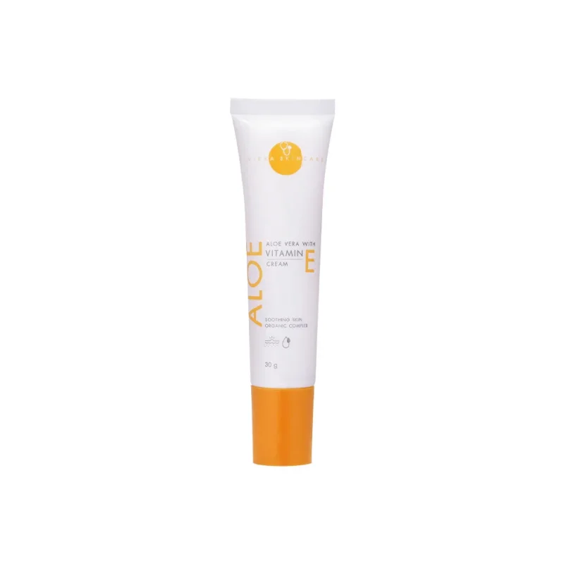Vikkaskincare Aloe Vera with Vitamin E Cream อโลเวร่า ครีม บำรุงผิว ขนาด 30 กรัม