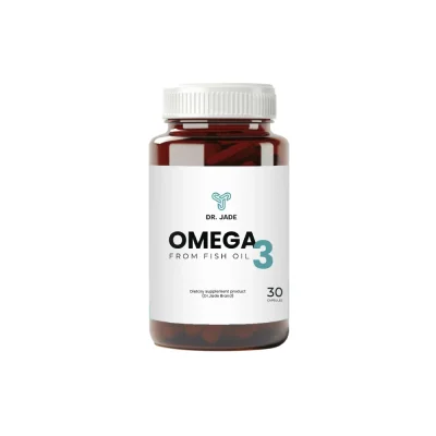 Dr.Jade OMEGA-3 From Fish Oil ผลิตภัณฑ์เสริมอาหารน้ำมันปลา โอเมก้า-3 บำรุงสมองและหัวใจ 30 เม็ด